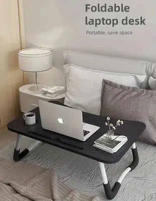 Oversized portable laptop desk ideal for eating, reading and writing in bed, on the sofa, on the floor - stable, durable and ...