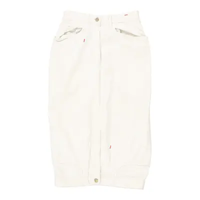 Bootleg Moschino Midi Skirt - 26W UK 6 White Cotton Blend