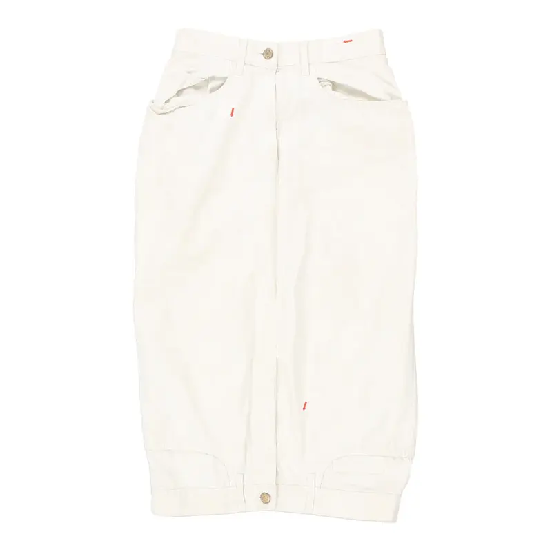 Bootleg Moschino Midi Skirt - 26W UK 6 White Cotton Blend