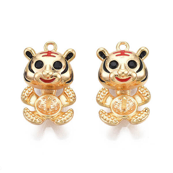 Brass Enamel Peg Bails Pendants