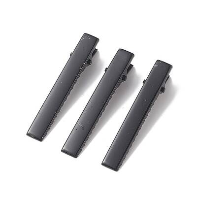 (Defective Closeout Sale: Scratch) Iron Flat Alligator Hair Clip Findings