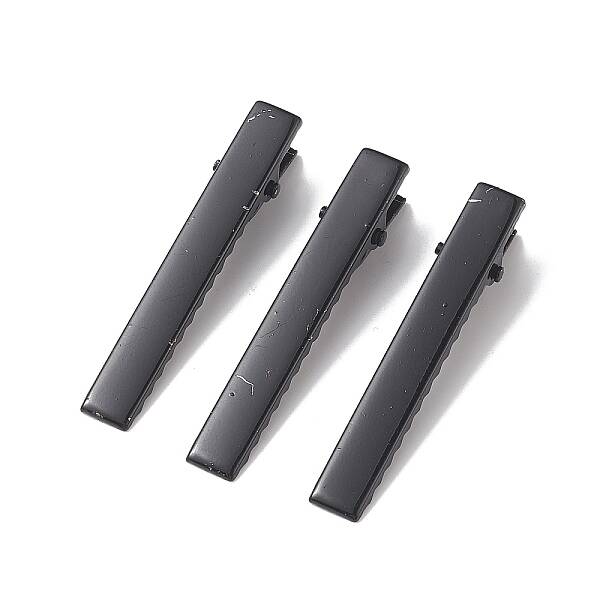 (Defective Closeout Sale: Scratch) Iron Flat Alligator Hair Clip Findings