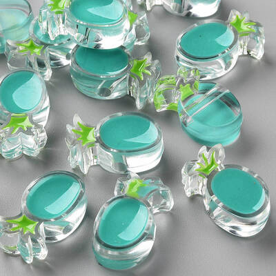 Transparent Enamel Acrylic Beads