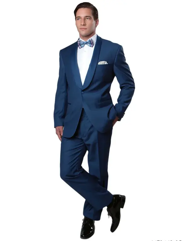 Mens Navy Blue Wedding Tuxedo - Dark Blue Tuxedo Suit