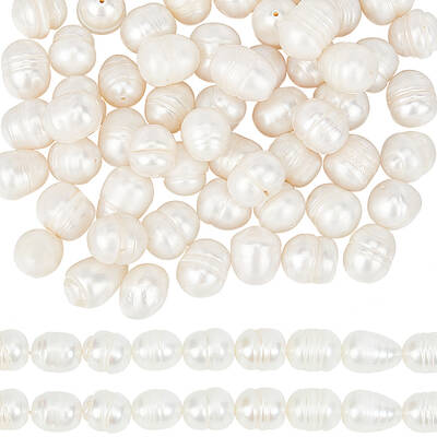 2 Strands Natural Cultured Freshwater Pearl Beads Strands