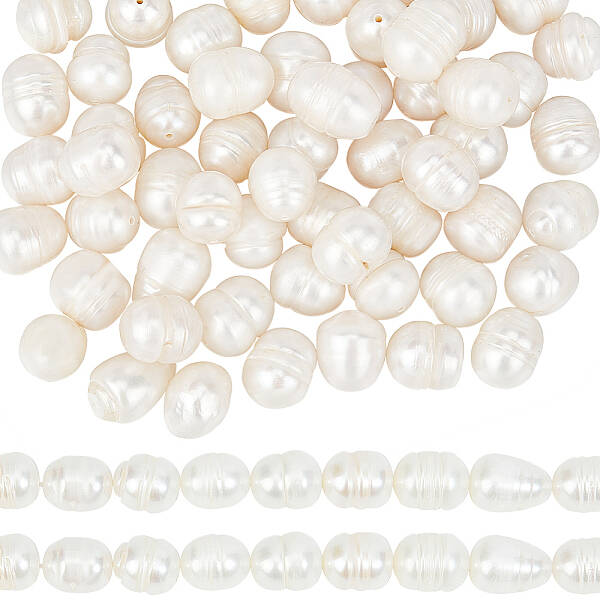 2 Strands Natural Cultured Freshwater Pearl Beads Strands