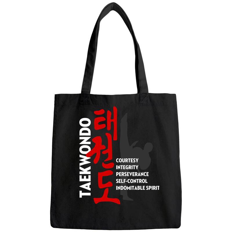 Taekwondo Tenets Martial Arts Graphic Tote Bag