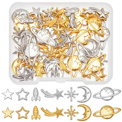 Cosmic Theme Zinc Alloy Cabochons