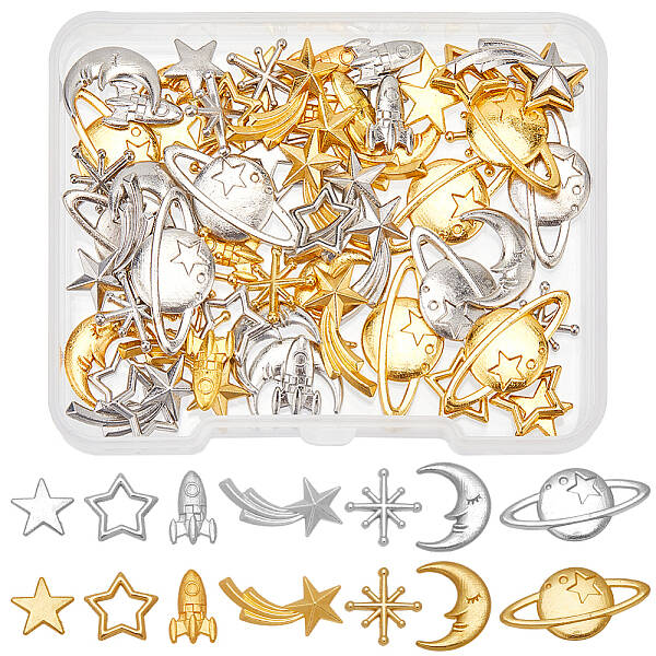 Cosmic Theme Zinc Alloy Cabochons