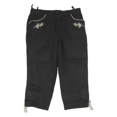 COUNTRY LINE Traditional Alpine Womens Trousers Black Regular Straight W32 L21