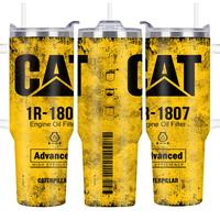 Cat Engine Oil Filter Mechanic Dirty Tumbler, 1 Count/40oz Stainless Steel Tumbler with Lid, Vacuum Insulated Tumbler Cup, Be...