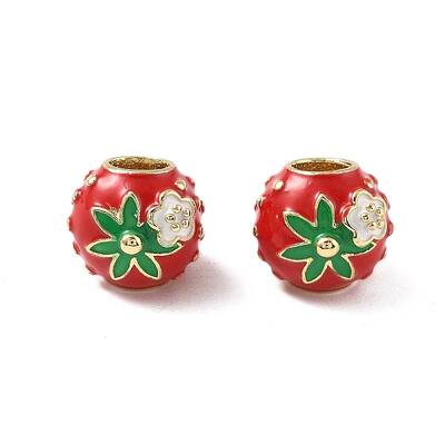 Brass Enamel European Beads