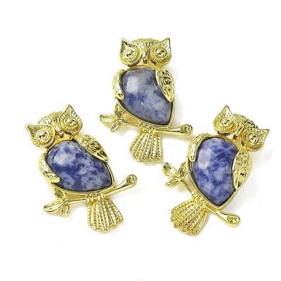 Natural Blue Spot Jasper Pendants