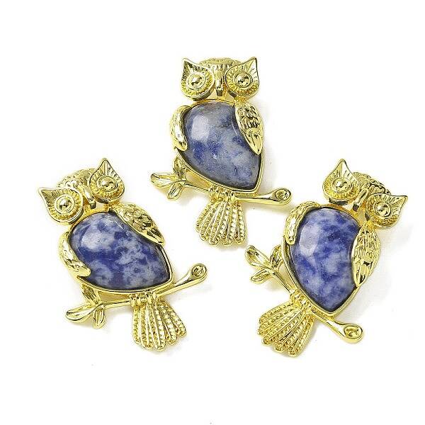 Natural Blue Spot Jasper Pendants