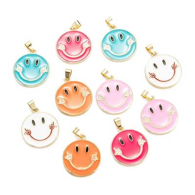 Brass Enamel Pendants