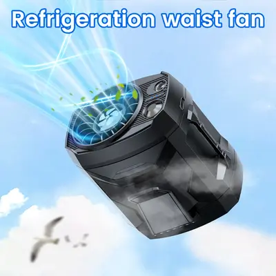 Lentorgi-Portable Fan,Clip Fan Rechargeable With stand,4 Speeds Strong Airflow Small Fan Waist,Weight reduction design,for Tr...