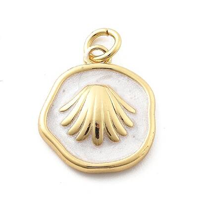 Ocean Theme Brass Enamel Pendants