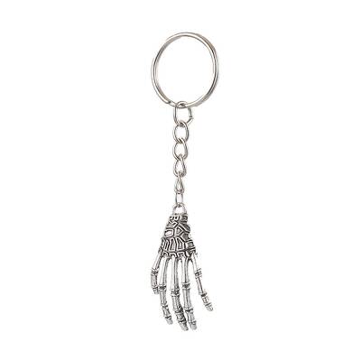 Halloween Themed Skull Hand Alloy Keychain