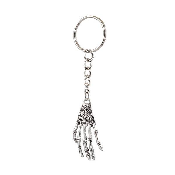 Halloween Themed Skull Hand Alloy Keychain