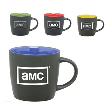 48 Custom 12 oz Ceramic Coffee Mug - Matte Black & Microwave Safe