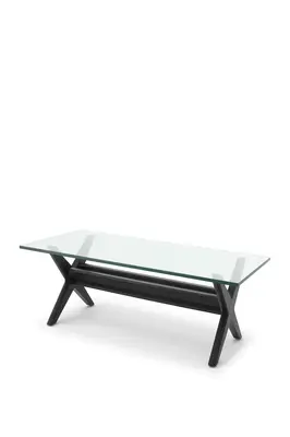 Black X-Shaped Legs Coffee Table | Eichholtz Maynor