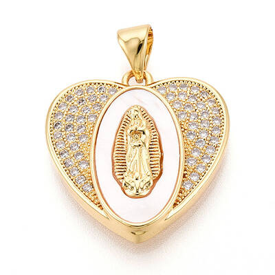 Brass Micro Pave Clear Cubic Zirconia Pendants