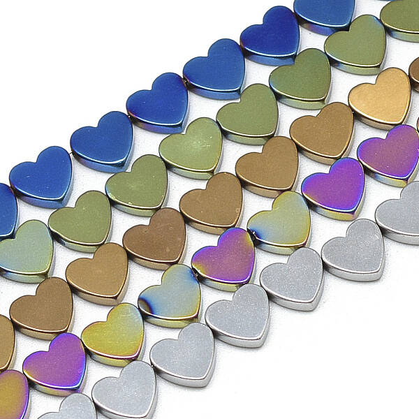 Electroplate Non-magnetic Synthetic Hematite Beads Strands