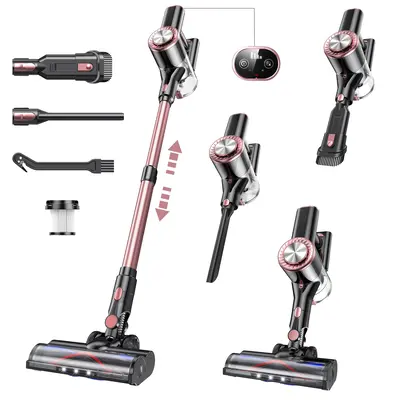 LIBINO 8-in-1 Cordless Vacuum | 32kPa/45Kpa Strong Suction | 45-47Min Runtime | For Pet Hair & Carpets | Lightweight & Powerf...