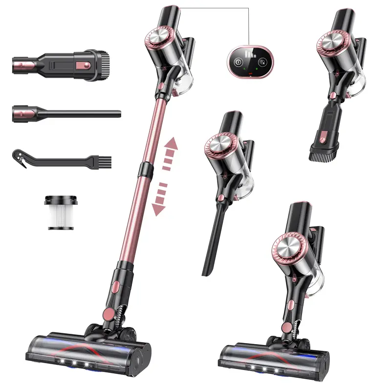 LIBINO 8-in-1 Cordless Vacuum | 32kPa/45Kpa Strong Suction | 45-47Min Runtime | For Pet Hair & Carpets | Lightweight & Powerf...