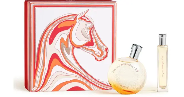 HERMÈS Eau des Merveilles Women's Gift Box Set Eau de Toilette 50 ml + Eau de Toilette 15 ml