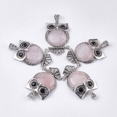 Natural Rose Quartz Big Pendants