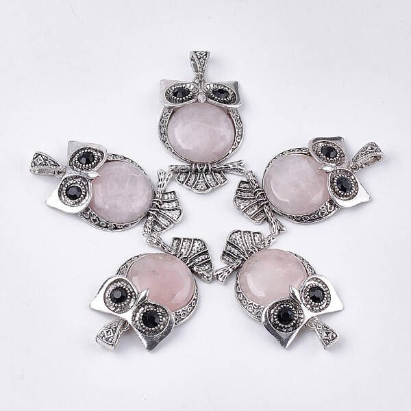 Natural Rose Quartz Big Pendants
