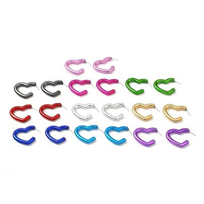 Heart Acrylic Stud Earrings