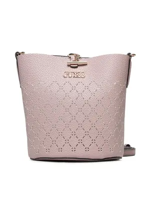 Guess Amara Powder Pink Bucket Bag in Synthetic Leather for Women