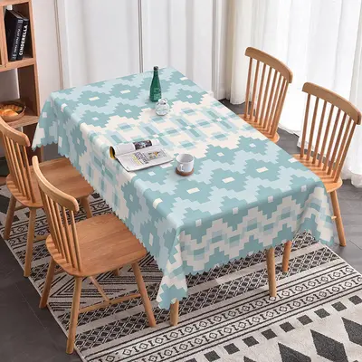 Aperturee Modern Pixel Art Rectangle Tablecloth For Home Decor, 52x70 Inch, 30.82 USD, rectangle tablecloths, ZJY04638-A