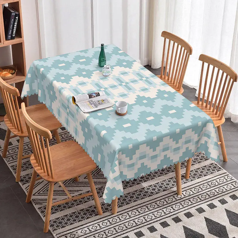 Aperturee Modern Pixel Art Rectangle Tablecloth For Home Decor, 52x70 Inch, 30.82 USD, rectangle tablecloths, ZJY04638-A