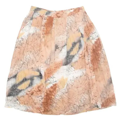 Womens A-Line Skirt Pink Midi Viscose M