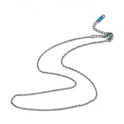 Ion Plating(IP) 304 Stainless Steel Cable Chain Necklace for Men Women