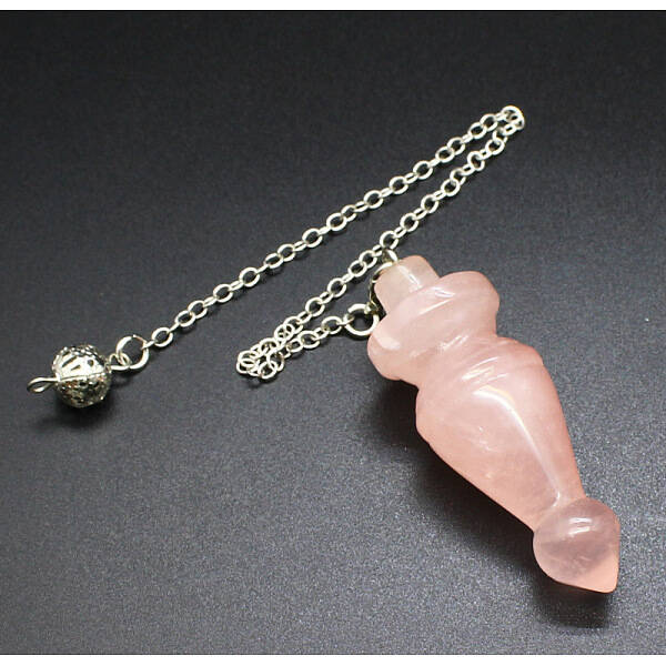 Natural Rose Quartz Cone Dowsing Pendulum Big Pendants
