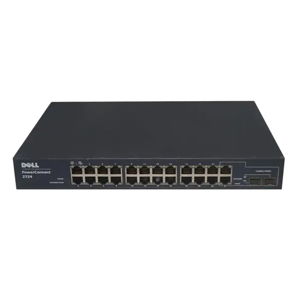 NF304 Dell PowerConnect 2724 24-Ports 10/100/1000Base-T + 2-Ports SFP Layer 3 Managed Gigabit Ethernet Network Switch