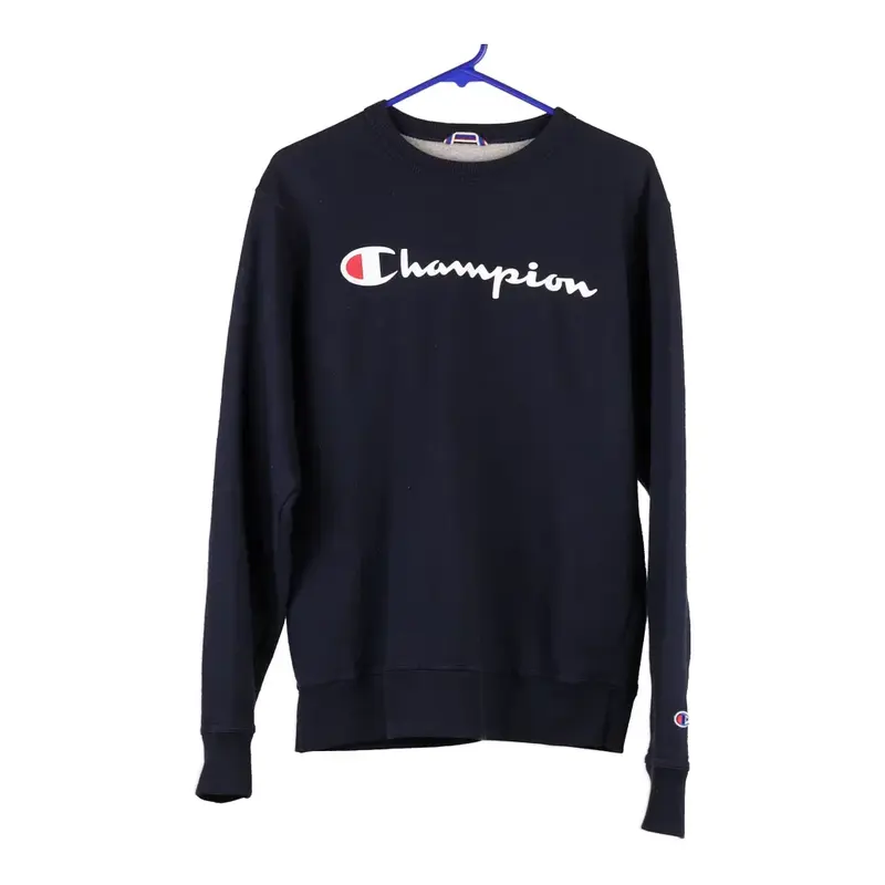 Champion Sweatshirt - Small Navy Cotton Blend