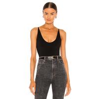 Free People Seamless V Neck Cami in Black