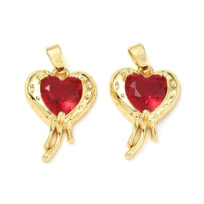 Brass Micro Pave Cubic Zirconia Pendants