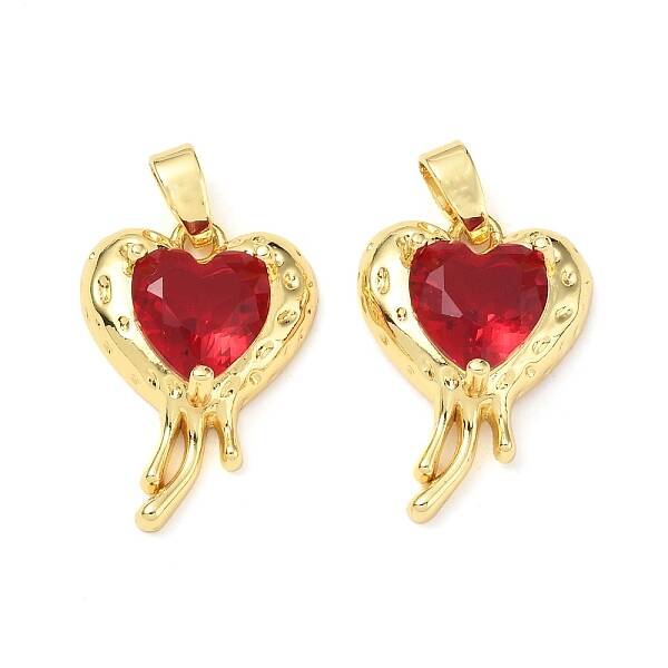 Brass Micro Pave Cubic Zirconia Pendants