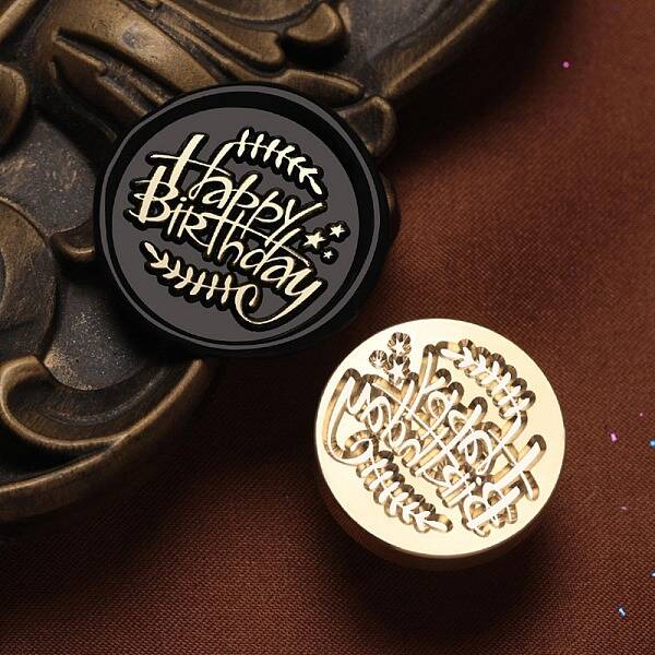 Happy Birthday Wax Seal Brass Stamp Heads