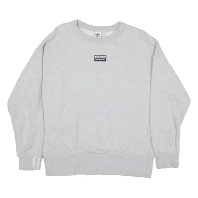 ADIDAS Womens Sweatshirt Grey UK 8