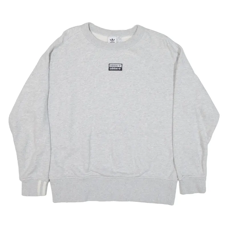 ADIDAS Womens Sweatshirt Grey UK 8