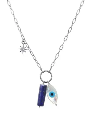 Eye Chakra Necklace | Metal Color: Silver
