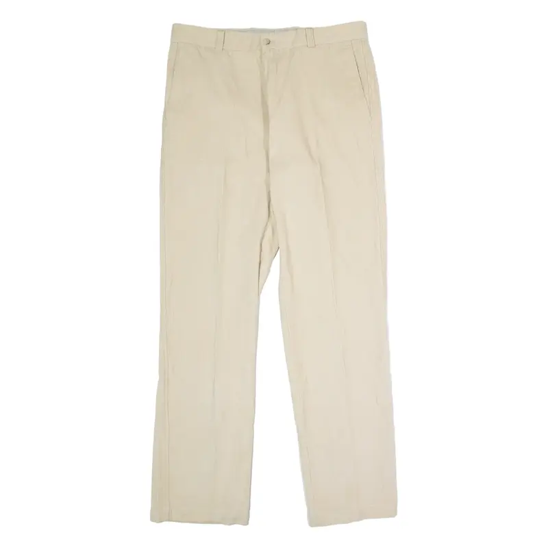 STRELLSON Mens Corduroy Trousers Cream Regular Straight W34 L33