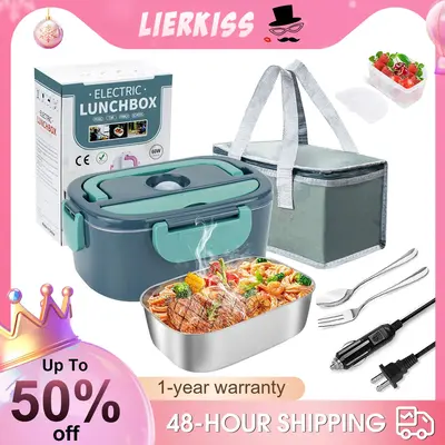 Electric Lunch Box for Adults Heatable Lunchbox 1.5L 3 in 1 Lunch Box Warmer Portable for Work Heated Lunch Box Food Heater f...